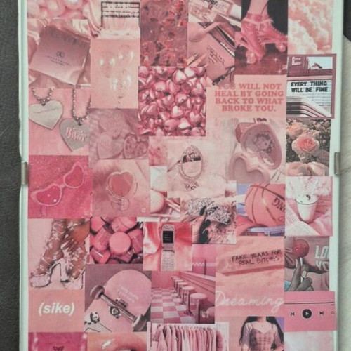 Pink collage frame