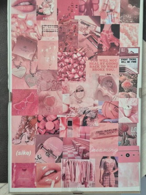 Pink collage frame