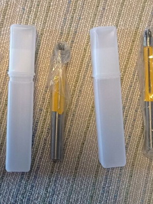 Router bits set for 8mm chuck, pack of 4, new