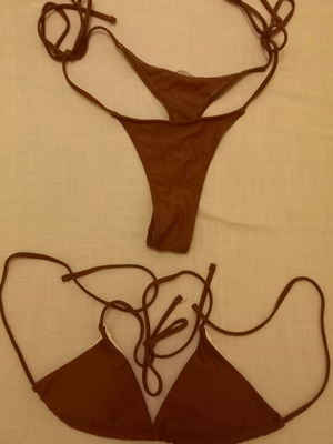Brown bikini swimsuit new, size S