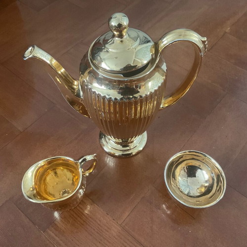 Τσαγιέρα τρίο Royal Winton vintage με μικρό ξεθώριασμα στο χρυσό