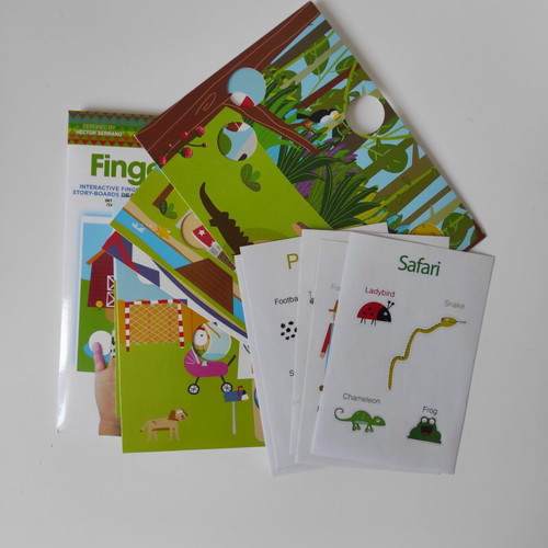 Finger Stories interactive finger storyboards with tattoos and stickers