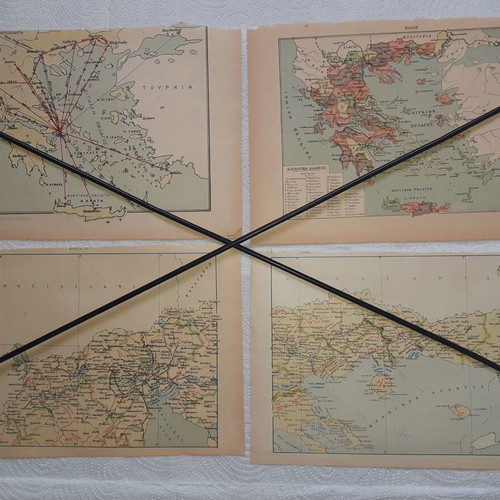 Greek maps pack of 28 from early 1950s, like new