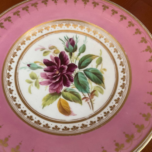 Antique porcelain cake stand 100 years old with handmade decoration