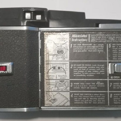 Polaroid 110A Pathfinder camera used with leather case