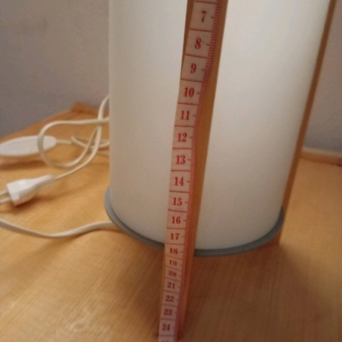 Table lamp new, wood and glass
