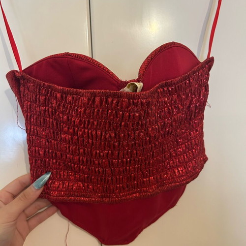 Red corset like new, size M-L