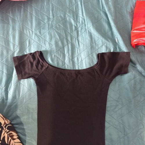 Pink Woman black summer t-shirt like new, size M suitable for S