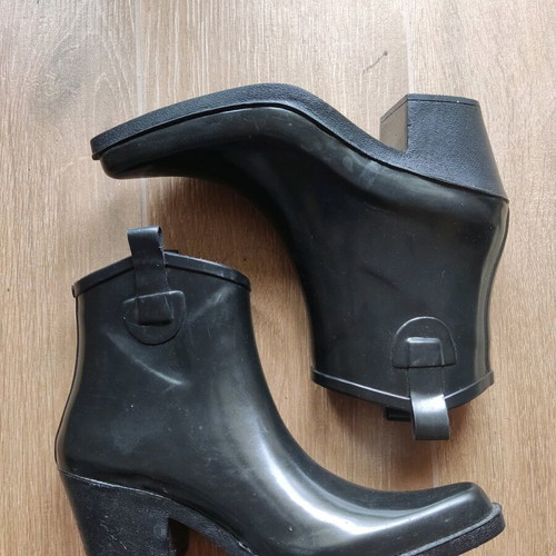 Asos rain ankle boots used, black, size 37