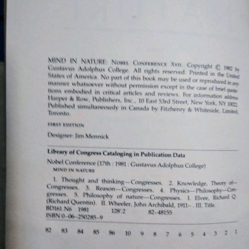 Mind in Nature used book