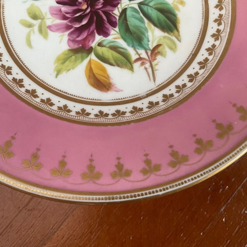 Antique porcelain cake stand 100 years old with handmade decoration