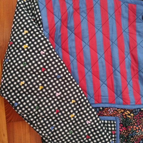 Patchwork quilted jacket colorful new one size