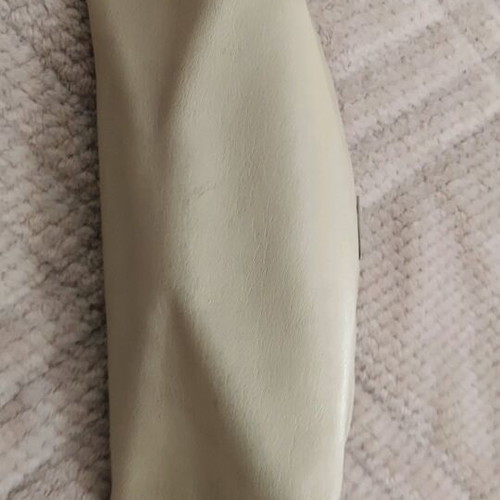 Domus leather toiletry bag beige like new