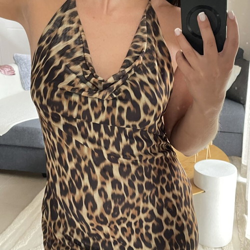 Pull & Bear leopard tulle dress size S like new