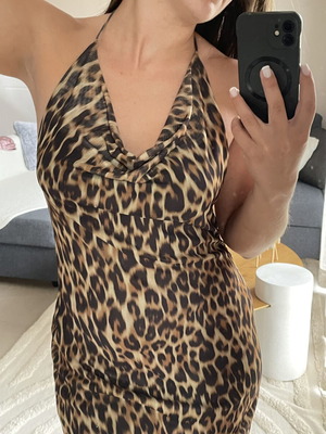 Pull & Bear leopard tulle dress size S like new