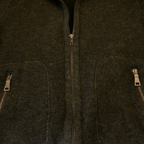Prada black wool cashmere cardigan size 54 like new