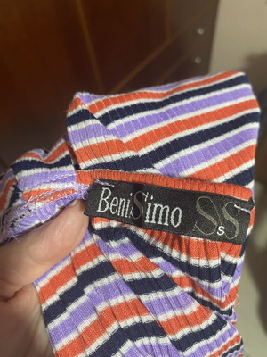Benissimo women's dress like new, comfortable midi with side slit and cross back
