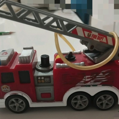 Fire truck used with small toy set