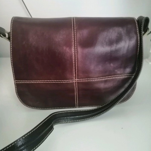 Enzo Angiolini shoulder bag used, brown-burgundy