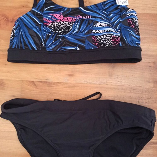 Nabaiji swim bikini Medium - Large new, black and blue
