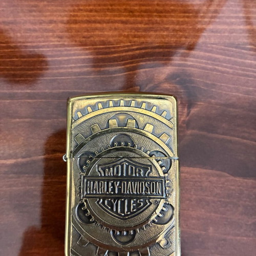 Zippo Harley Davidson lighter used collectible 1997 “gears”