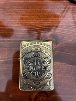 Zippo Harley Davidson lighter used collectible 1997 “gears”