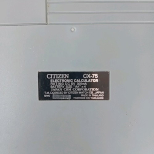 Citizens CX-75 printing calculator with tape