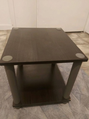 MDF table used, dark brown, 34x30x31 cm