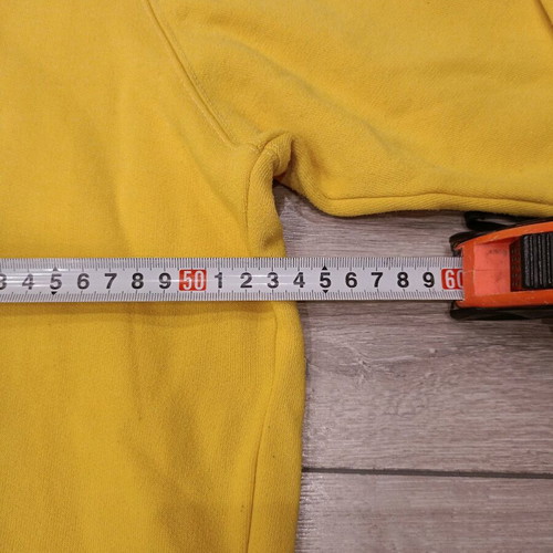 Adidas vintage sweatshirt used, yellow with blue logo, size M