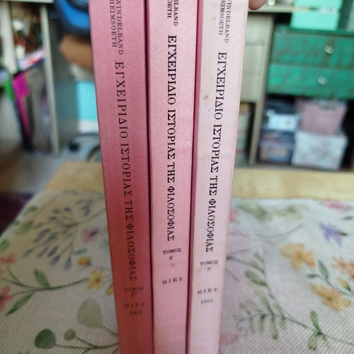 History of Philosophy Handbook used, volumes A, B, C by W. Windelband & H. Heimsoeth