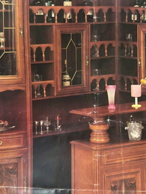 Bar like new made of solid walnut wood with storage and hidden lighting