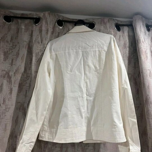 Fleece jacket like new, white, size L
