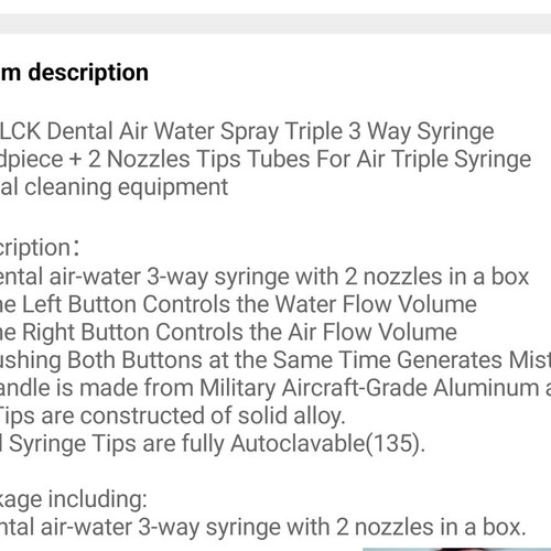 Dental Air-Water Spray dental equipment new