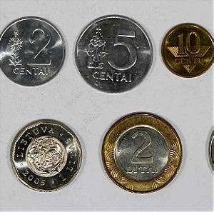 LITHUANIA set 9 νομίσματα UNC