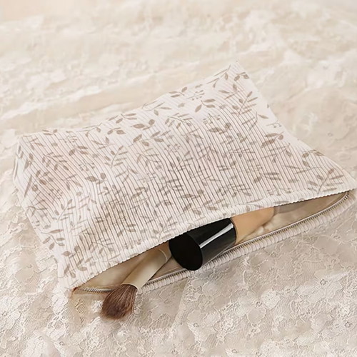 Toiletry bag new in earthy tones with botanical design