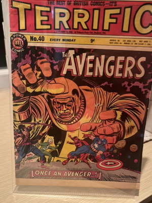 Terrific British Comic Issue 40 used, 1968 Marvel Avengers
