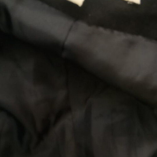 Feu Femme coat like new with unique sleeve and collar design, black, size M
