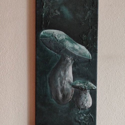 Acrylic painting on canvas 20x61 cm