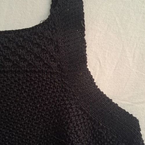 Zara black knitted top with square neck, like new, size 140 cm