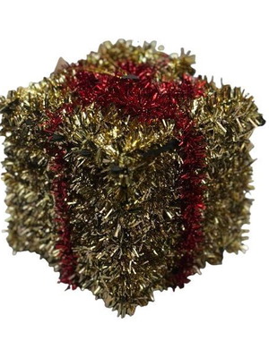Tinsel decorative gift gold 8.5cm new
