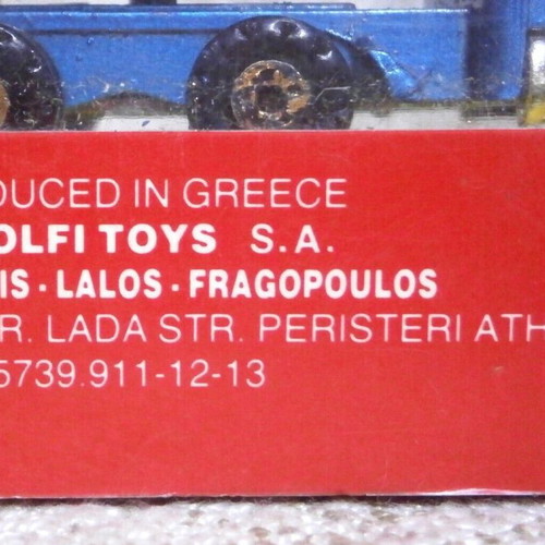 King of the Road Polfi Toys blue vintage metal truck new with box Greek