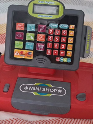 Mini Shop Toy Cash Register used with cards and money