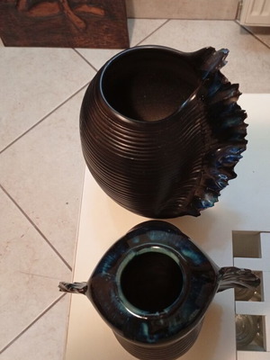 Art Deco ceramic vases used with porcelain finish