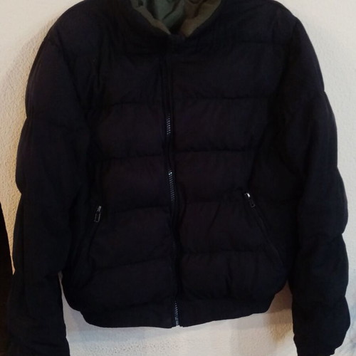 Wrangler men's black down jacket used, khaki interior, size M