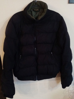 Wrangler men's black down jacket used, khaki interior, size M