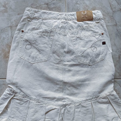 J&Q Summer Skirt new, linen fabric, white, size M