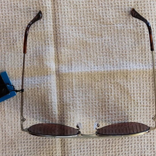 Solo-Solis NDL6242 sunglasses new, silver finish, brown-pink degrade lenses