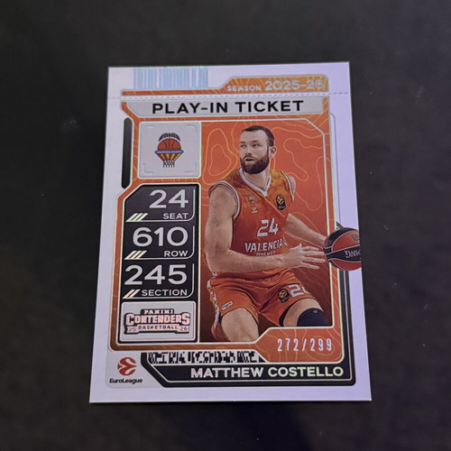 Euroleague Contenders Valencia Matthew Costello card new
