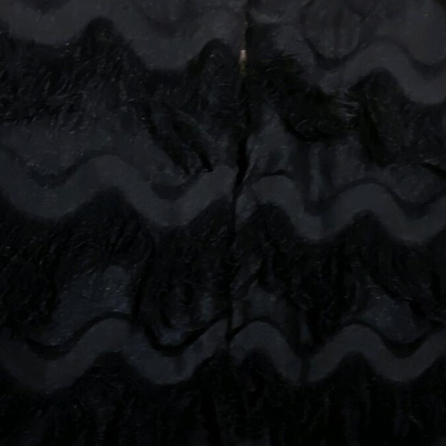 Black sleeveless top with fringes like new, size S