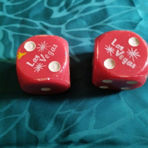 Las Vegas vintage dice used, collectible souvenirs